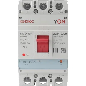 ДКС Авт. выкл. YON MGS400 3P 280-350A 75kA MGS400H-3TAMF0350 DKC ДКС Авт. выкл. YON MGS400 3P 280-350A 75kA MGS400H-3TAMF0350 DKC