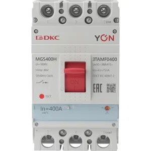 ДКС Авт. выкл. YON MGS400 3P 320-400A 75kA MGS400H-3TAMF0400 DKC ДКС Авт. выкл. YON MGS400 3P 320-400A 75kA MGS400H-3TAMF0400 DKC