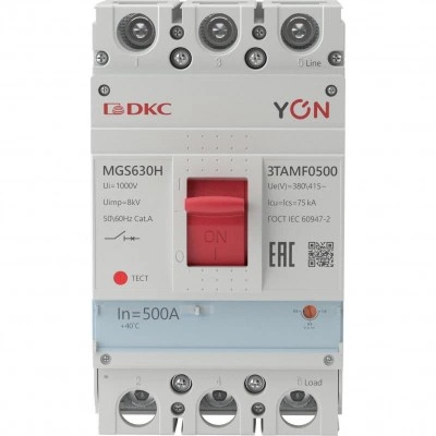 ДКС Авт. выкл. YON MGS630 3P 400-500A 75kA MGS630H-3TAMF0500 DKC ДКС Авт. выкл. YON MGS630 3P 400-500A 75kA MGS630H-3TAMF0500 DKC