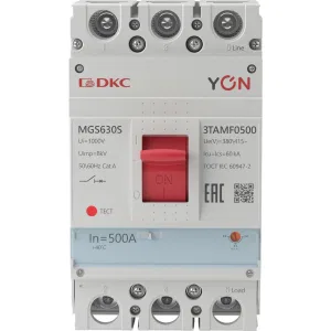 ДКС Авт. выкл. YON MGS630 3P 400-500A 60kA MGS630S-3TAMF0500 DKC ДКС Авт. выкл. YON MGS630 3P 400-500A 60kA MGS630S-3TAMF0500 DKC
