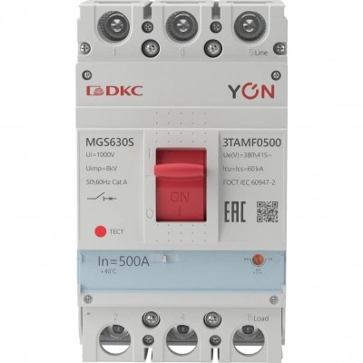 ДКС Авт. выкл. YON MGS630 3P 400-500A 60kA MGS630S-3TAMF0500 DKC ДКС Авт. выкл. YON MGS630 3P 400-500A 60kA MGS630S-3TAMF0500 DKC