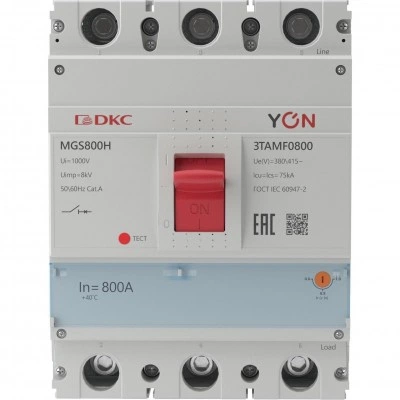 ДКС Авт. выкл. YON MGS800 3P 640-800A 75kA MGS800H-3TAMF0800 DKC ДКС Авт. выкл. YON MGS800 3P 640-800A 75kA MGS800H-3TAMF0800 DKC