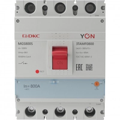 ДКС Авт. выкл. YON MGS800 3P 640-800A 60kA MGS800S-3TAMF0800 DKC ДКС Авт. выкл. YON MGS800 3P 640-800A 60kA MGS800S-3TAMF0800 DKC