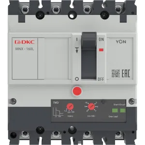 ДКС Авт. выкл. YON pro MNX160L 3N 160A 70kA при AC415V расц. TMD MNX160L3NTMD0160 DKC ДКС Авт. выкл. YON pro MNX160L 3N 160A 70kA при AC415V расц. TMD MNX160L3NTMD0160 DKC