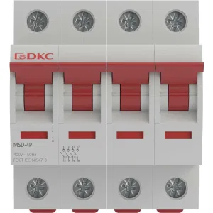ДКС Выключатель нагрузки модульный YON max типа MSD, 4 полюса, 100А MSD-4P100 DKC ДКС Выключатель нагрузки модульный YON max типа MSD, 4 полюса, 100А MSD-4P100 DKC