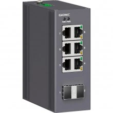 ДКС Промышленный неуправляемый коммутатор, 2×100Base-X, SFP слотов: 6×10/100Base-T(X) портов RJ45, 12-48В DC/18-30В AC, с резервированием N1000-2SFP6T-P2 DKC
