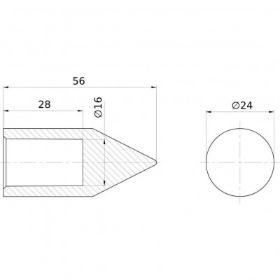 ДКС Наконечник вертикального заземлителя NE1402 DKC ДКС Наконечник вертикального заземлителя NE1402 DKC