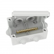 ДКС Коробка уравнивания потенциалов, 10 зажимов, 6 вводов  д.25мм, 120х80х50мм, IP55 NE3110 DKC