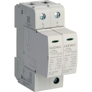 ДКС УЗИП, класс I+II, 2-полюсный, L-N-PE, 12,5кA NX1221 DKC ДКС УЗИП, класс I+II, 2-полюсный, L-N-PE, 12,5кA NX1221 DKC