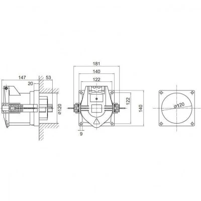 ДКС Розетка панельная PSS IP67 250A 3P+E 690В PSS646-250-69 DKC ДКС Розетка панельная PSS IP67 250A 3P+E 690В PSS646-250-69 DKC