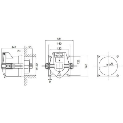 ДКС Розетка панельная PSS IP67 160A 3P+E+N 690В PSS656-160-69 DKC ДКС Розетка панельная PSS IP67 160A 3P+E+N 690В PSS656-160-69 DKC