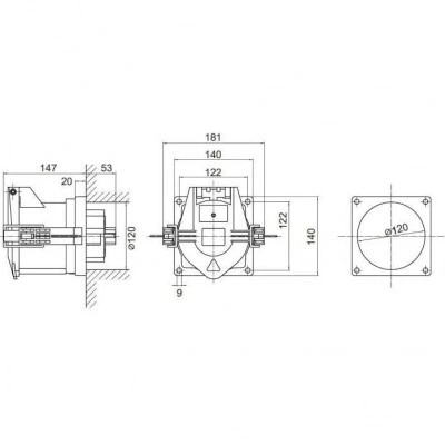 ДКС Розетка панельная PSS IP67 250A 3P+E+N 690В PSS656-250-69 DKC ДКС Розетка панельная PSS IP67 250A 3P+E+N 690В PSS656-250-69 DKC