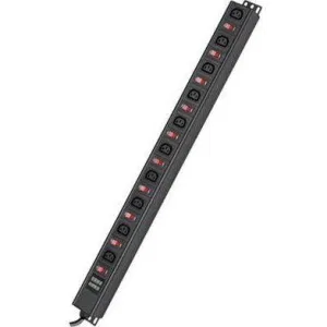 ДКС Блок распределения питания (PDU) 0U 10A с индикацией и защитой, Вых:10 С13, Вх:С14 R519IEC10SWCD DKC ДКС Блок распределения питания (PDU) 0U 10A с индикацией и защитой, Вых:10 С13, Вх:С14 R519IEC10SWCD DKC