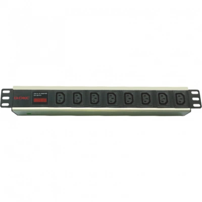 ДКС Блок распределения питания (PDU) 19" 10A с индикацией, Вых:8 C13,Вх: C14 R519IEC8AMC14 DKC
