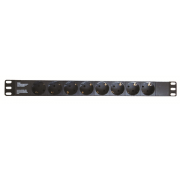 ДКС Блок распределения питания (PDU) 19" 16A, Вых:8 Schuko, Вх:Schuko R519SH8 DKC