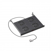 ДКС Вентиляторный модуль 19", 4 вентилятора с термостатом, RAL9005 R519VSIT4FTB DKC