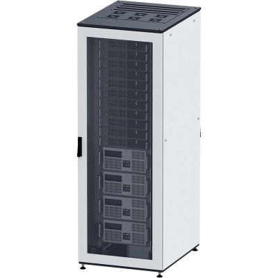 ДКС Шкаф собранный напольный 19'' IT-CQE, 47U 600х600 двери стекло/сплошная, RAL7011/7035 R5DC4766GS DKC