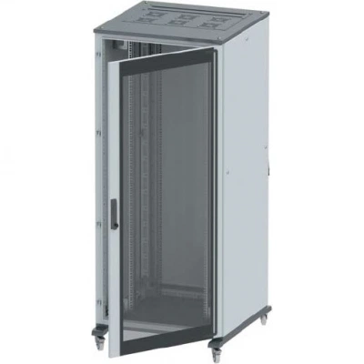 ДКС Шкаф разобранный напольный 19'' IT-CQE 24U 600х1200х600, двери стекло/сплошная, RAL7011/7035 R5IT2466GS DKC