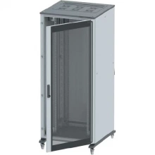 ДКС Шкаф разобранный напольный 19'' IT-CQE 38U 600х1800х600, двери стекло/сплошная, RAL7011/7035 R5IT3866GS DKC