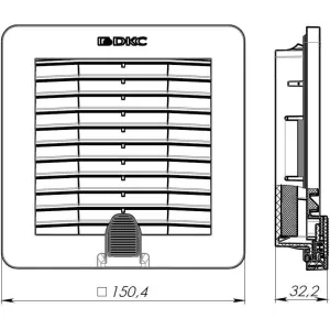 ДКС Вентиляционная решетка с фильтром RF 150x150 мм, IP54, RAL9005 R5RF12B DKC ДКС Вентиляционная решетка с фильтром RF 150x150 мм, IP54, RAL9005 R5RF12B DKC