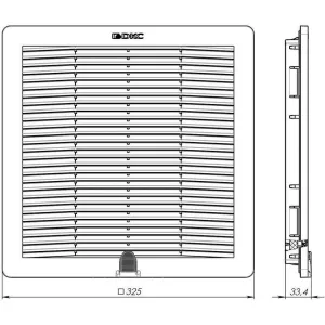 ДКС Вентиляционная решетка с фильтром RF 252x252 мм, IP54, RAL9005 R5RF15B DKC ДКС Вентиляционная решетка с фильтром RF 252x252 мм, IP54, RAL9005 R5RF15B DKC