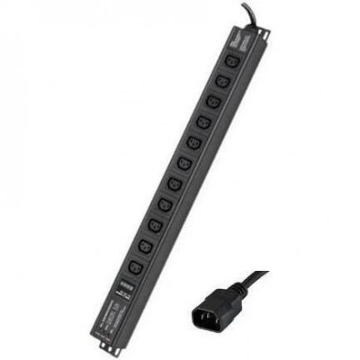 ДКС Блок распределения питания (PDU) 0U 10A с индикацией и защитой, Вых:11 С13, Вх:С14 R5VIEC11CDOP DKC