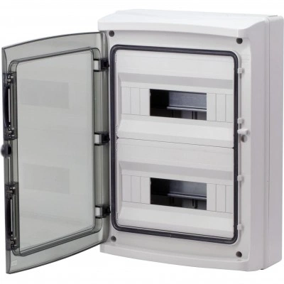 ДКС Щиток настенный с дверцей 24 мод.,IP65, серый, с клеммным блоком 63А RB24W6TGD DKC ДКС Щиток настенный с дверцей 24 мод.,IP65, серый, с клеммным блоком 63А RB24W6TGD DKC