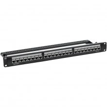 ДКС Патч-панель модульная 19", 1U,CAT6A, 24 порта RJ45, экранированная RN6APPF24 DKC