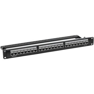 ДКС Патч-панель модульная 19", 1U,CAT6A, 24 порта RJ45, экранированная RN6APPF24 DKC