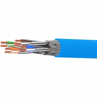 ДКС Кабель витая пара кат. 6А экранированный S/FTP, 4 пары, нг(А)-HF, цвет внешней оболочки синий, бухта 500 м RN6ASFK01BL DKC