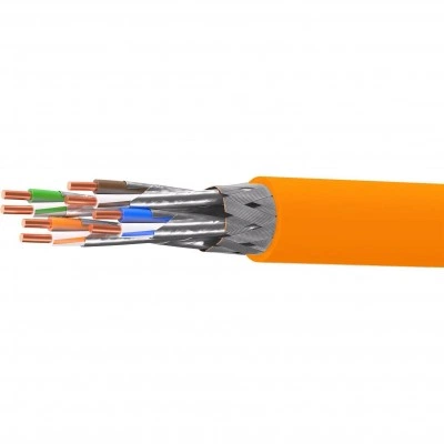 ДКС Кабель витая пара кат. 6А экранированный S/FTP, 4 пары, нг(А)-HF, цвет внешней оболочки оранжевый, бухта 500 м RN6ASFK01OR DKC