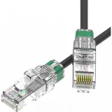 ДКС Патч-корд неэкранированный SLIM CAT6A U/UTP 4х2, 28 AWG, LSZH, чёрный, 1м RN6AUU4510BK-28 DKC