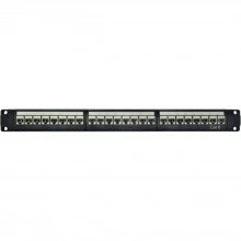 ДКС Патч-панель модульная 19", 1U, CAT6, 24 порта RJ45, экранированная RN6PPF24 DKC
