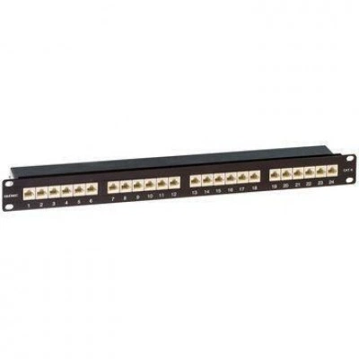 ДКС Патч-панель 19",1U,CAT6, 24 порта RJ45, экранированная (предлагаемая замена - RN6PPF241) RN6PPF241BK DKC