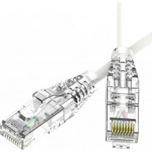 ДКС Патч-корд неэкранированный SLIM CAT6 U/UTP 4х2, 28 AWG, LSZH, белый, 1м RN6UU4510WH-28 DKC