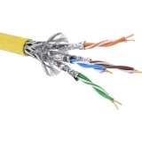 ДКС Кабель витая пара кат. 7 экранированный, F/FTP, 4 пары, нг(А)-LSLTx, цвет внешней оболочки желтый, катушка 500 м RN7FFK03YL DKC