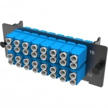 ДКС Адаптерная планка 16xLC-UPC Duplex адаптеров, (цвет адаптеров - синий), OS2 1 1U RNAP16L1US DKC