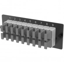 ДКС Адаптерная планка 18xMTP(12) адаптеров (allign key) (цвет адаптеров - серый), OM4, 1 HU RNAP18M1U4 DKC