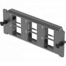 ДКС Адаптерная планка 6xRJ45 типа keystone, неэкранированная, 1HU, черная RNAP6KN DKC
