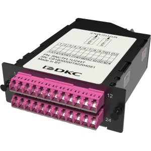 ДКС Претерминированная кассета 24ОВ 50/125 OM4, 2xMTP(12)f/12xLC Duplex (с интегрированными шторками), 1 HU RNCTFL1U244T DKC ДКС Претерминированная кассета 24ОВ 50/125 OM4, 2xMTP(12)f/12xLC Duplex (с интегрированными шторками), 1 HU RNCTFL1U244T DKC
