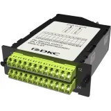 ДКС Претерминированная кассета 24ОВ 50/125 OM5, 2xMTP(12)f/12xLC Duplex (с интегрированными шторками), 1 HU RNCTFL1U24VT DKC