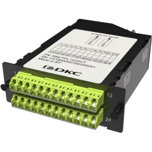 ДКС Претерминированная кассета 24ОВ 50/125 OM5, 2xMTP(12)f/12xLC Duplex (с интегрированными шторками), 1 HU RNCTFL1U24VT DKC ДКС Претерминированная кассета 24ОВ 50/125 OM5, 2xMTP(12)f/12xLC Duplex (с интегрированными шторками), 1 HU RNCTFL1U24VT DKC