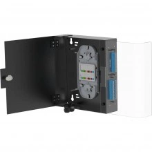ДКС Корпус оптического навесного бокса, 2 слота для адаптерных планок типаRNAP, черный, без сплайс-кассеты, без пигтейлов RNFBE2BL DKC