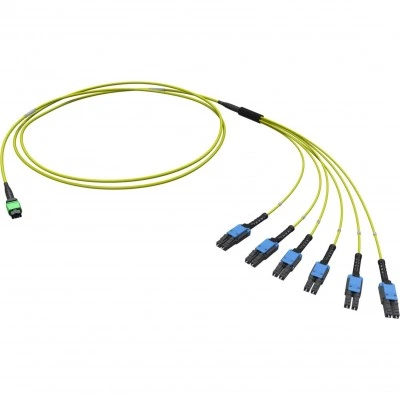 ДКС  Оптическая разветвительная сборка 12ОВ 9/125 OS2, 1xMTP PRO(12)/6хLC-UPC Duplex Uniboot, тип полярности - прямая (Tx-->Rx), 1м (предустановленная конфигурация: MTP Male , тип полярности - прямая (Tx-->Rx) RNFML12S01 DKC