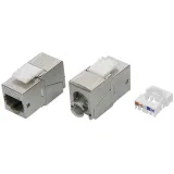 ДКС Модуль Keystone RJ45 CAT 5E экранированный (STP), 180 градусов, серебристый RNK5EF90TL DKC