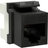 ДКС Модуль Keystone RJ45 CAT 5E неэкранированный (UTP), 180 градусов, черный RNK5EU180BK DKC