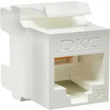 ДКС Модуль Keystone RJ45 CAT 5E неэкранированный (UTP), 180 градусов, белый RNK5EU180WH DKC