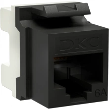ДКС Модуль Keystone RJ45 CAT 6А неэкранированный (UTP), 180 градусов, черный RNK6AU180BK DKC