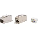 ДКС Модуль  Keystone RJ45 CAT 6 экранированный (STP), 90 градусов, серебристый RNK6F90SL DKC