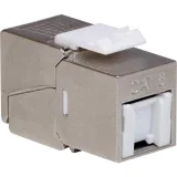 ДКС Модуль Keystone RJ45 CAT 6 с пылезащитной шторкой, экранированный (STP), 180 градусов, серебристый RNK6F90TL-C DKC